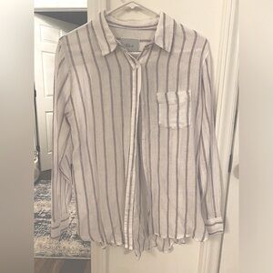 Rails Charli linen striped shirt